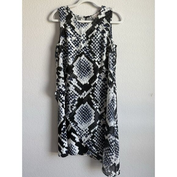 Cb Established 1962 Women’s Navy White  Sleeveless Animal Print Dress Size 6 NEW - Picture 2 of 13
